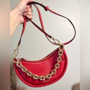 Kate spade moon shape crossbody with chain